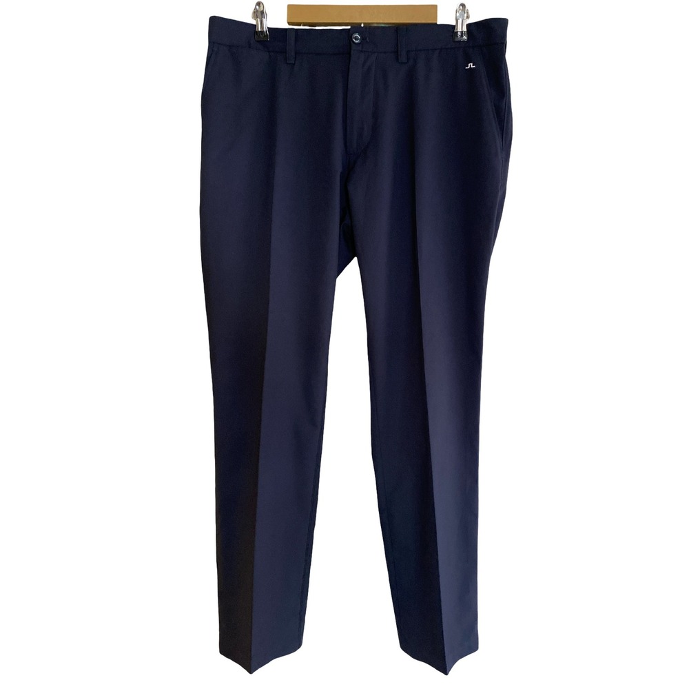 J.Lindeberg Mens Golf Pants Navy Blue Regular Fit 36/32 Trousers EUC Lightweight